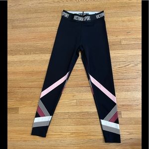 Victoria Sport Leggings - Black/Pink - XS